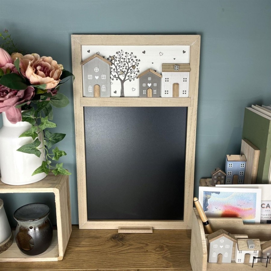 Home Accessories Carousel Shop Chalkboards & Planners | 55Cm Shabby Chic House Design Wooden Blackboard | Hanging Chalkboard Memo Board | Kitchen Wall Decor Chalk Board