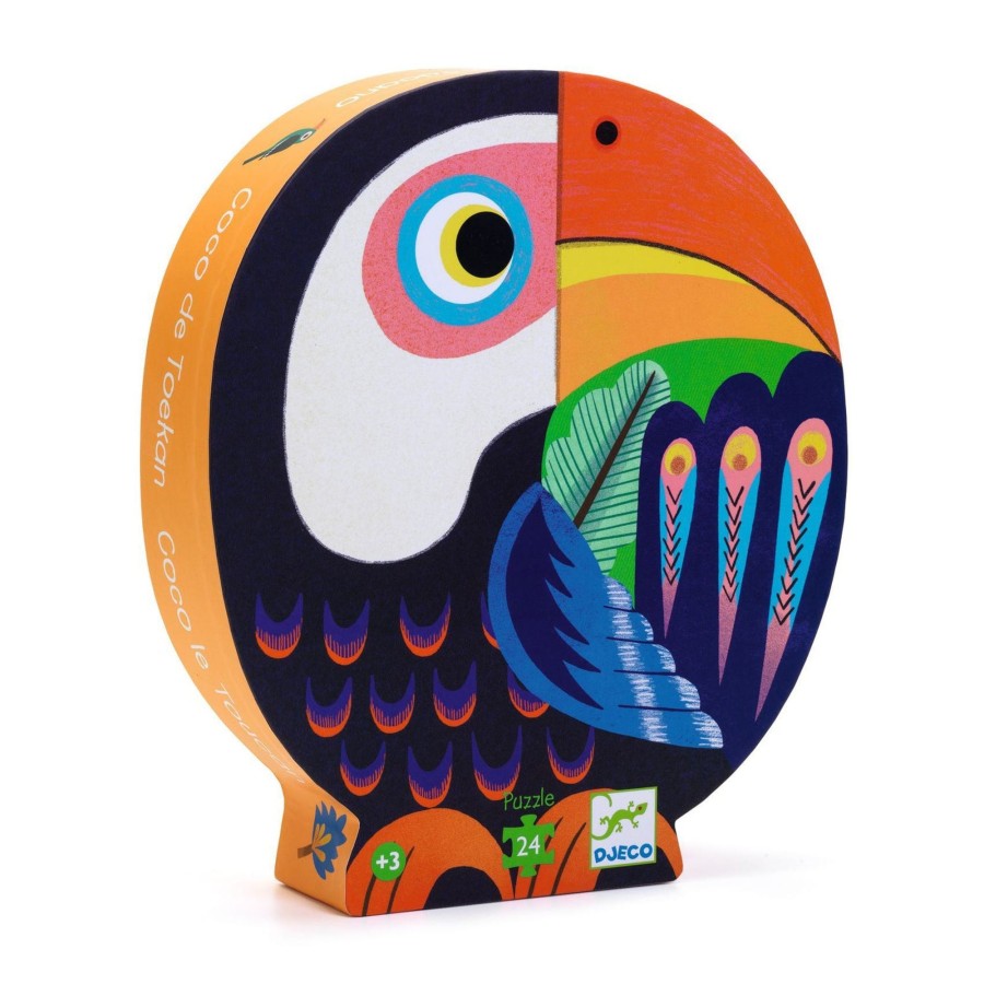 Baby & Child Carousel Shop Djeco | Djeco Dj07283 Silhouette Puzzles Coco The Toucan Bird Jigsaw Puzzle 24 Pieces