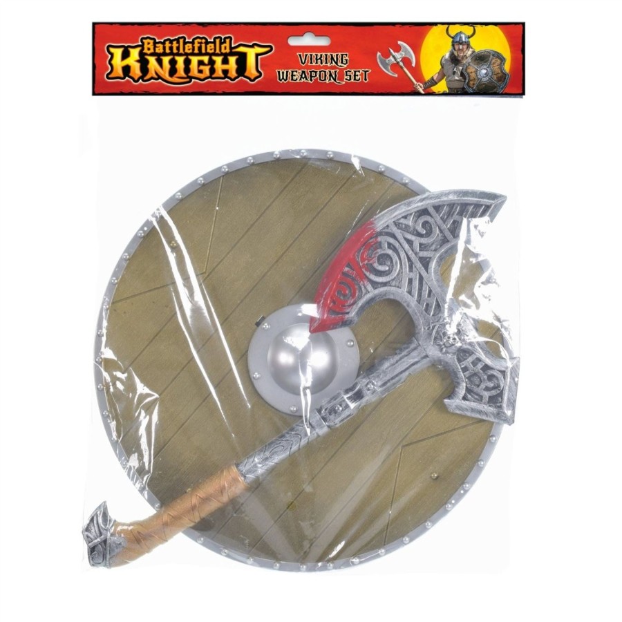 Baby & Child Carousel Shop Dressing Up | Kids Viking Shield And Weapon Set | Medieval Warrior Fancy Dress Costume | Children'S Viking Accessories - Axe