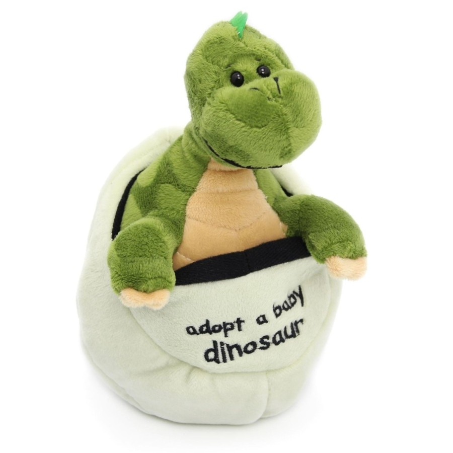 Baby & Child Carousel Shop Soft Toys | Adopt A Dinosaur In An Egg Plush Soft Toy Baby Apatosaurus ~ Green Apatosaurus