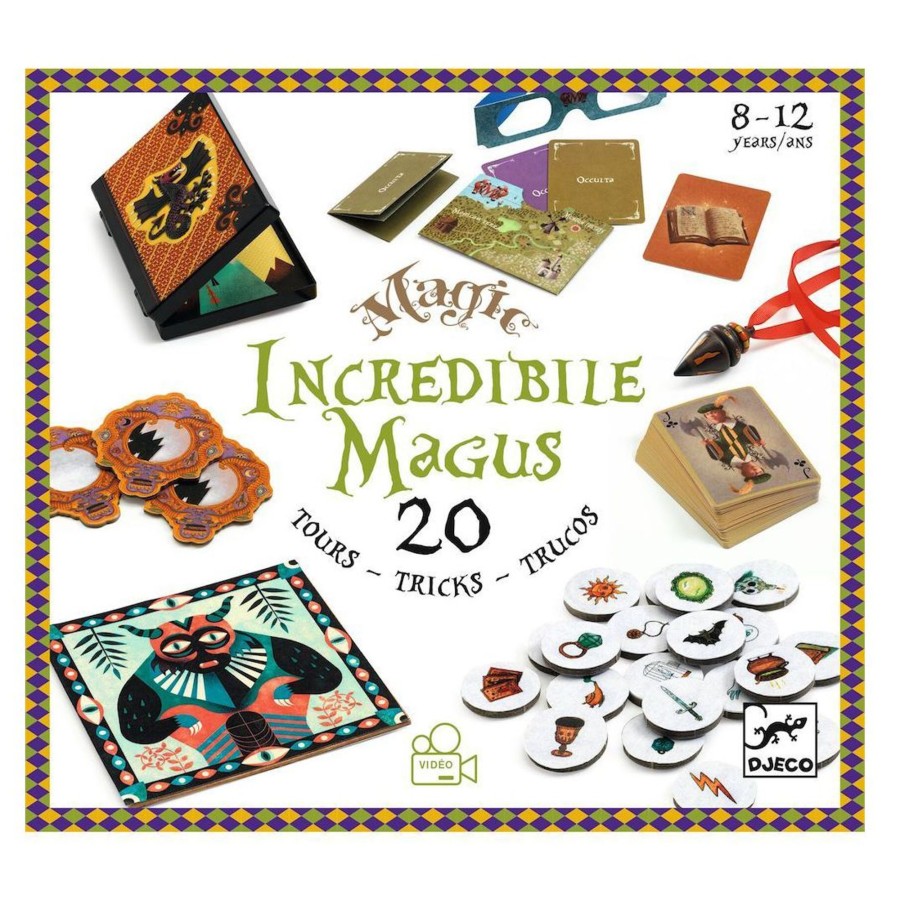 Baby & Child Carousel Shop Games & Puzzles | Djeco Dj09962 Magic Box Incredible Magus | Childs Magic Set 20 Magic Tricks