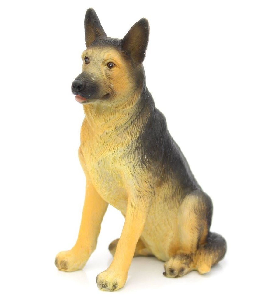 Home Accessories Carousel Shop Ornaments | Charming Dog Figurine Statue Ornament ~ Resin Sculpture Animal Decoration ~ German Shepherd Dog