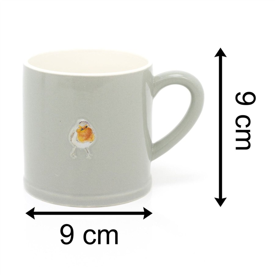 Kitchen & Dining Carousel Shop | Embossed Robin Redbreast Coffee Mug | Ceramic Winter Bird Tea Cup | Large Hot Drinks Mugs Cups