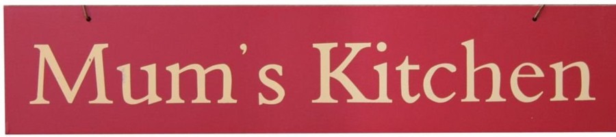 Home Accessories Carousel Shop Wall Decor & Mirrors | Coloured Wooden Slogan Sign ~ Mums Kitchen