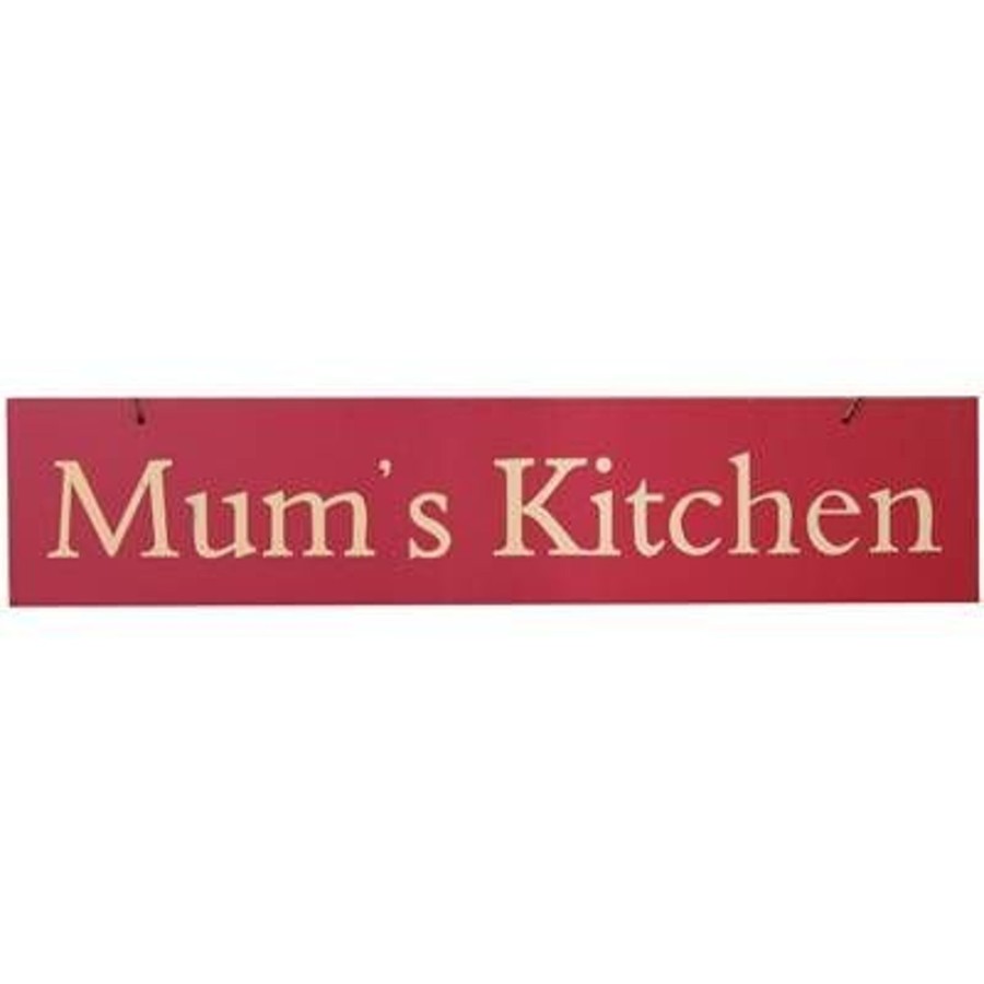 Home Accessories Carousel Shop Wall Decor & Mirrors | Coloured Wooden Slogan Sign ~ Mums Kitchen