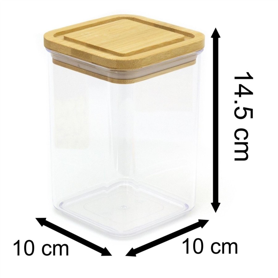 Kitchen & Dining Carousel Shop | 14.5 X 10Cm Stackable Airtight Food Storage Container | Kitchen Food Storage Jar With Lid | Plastic Food Storage Container Kitchen Jar With Lid - 800Ml