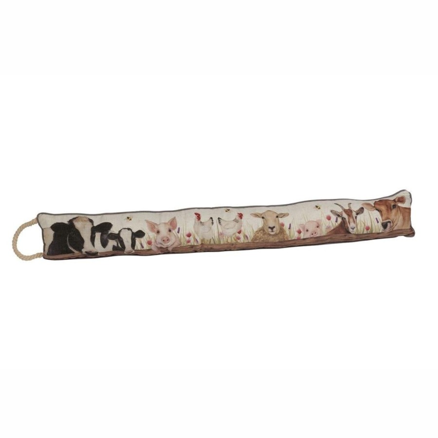 Home Accessories Carousel Shop Draught Excluders | Charming Farm Animals Fabric Door Draught Excluder - Farming Life Door Draught Cushion