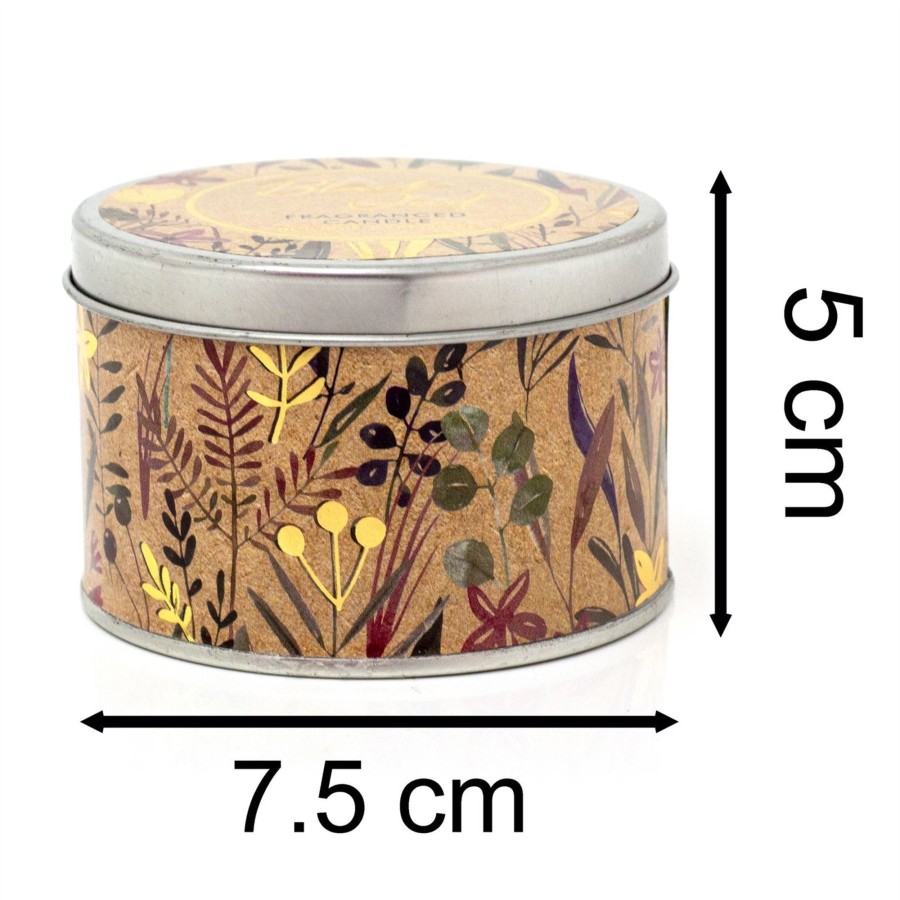 Home Accessories Carousel Shop Candles & Tealights | White Wax Floral Delight Scented Tin Candle & Lid | Aromatherapy Candle Gift