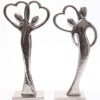 Home Accessories Carousel Shop Decorative Accessories | Beautifully Entwined Couple Figurine Sculpture Silver Metal Love Heart Ornament ~ Design Varies