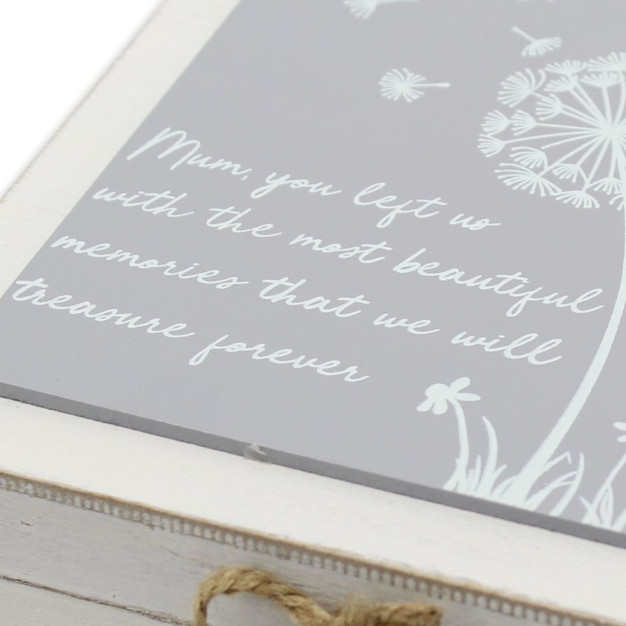 Home Accessories Carousel Shop Boxes & Baskets | White Wooden Bereavement Keepsake In Loving Memory Box ~ Mum