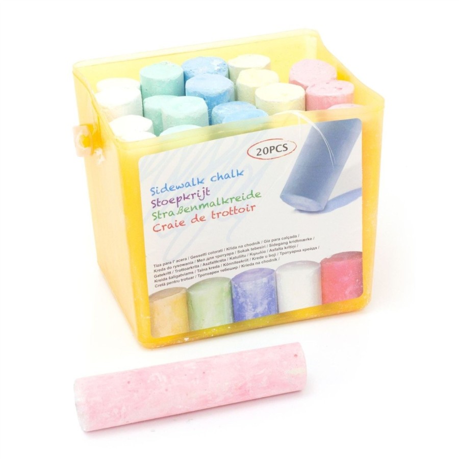 Baby & Child Carousel Shop Arts & Crafts | 20 Piece Jumbo Chalk Pack Childrens Chalk | Outdoor Chalks For Kids Pavement Chalk Kids | Coloured Chalk Giant Chalks For Children