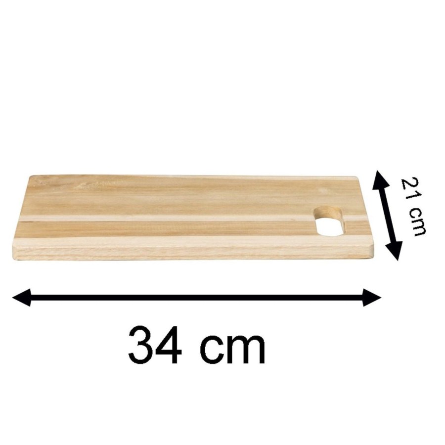 Kitchen & Dining Carousel Shop | Handmade Teak Wood Kitchen Chopping Board | Wooden Cutting Board 34 X 21Cm