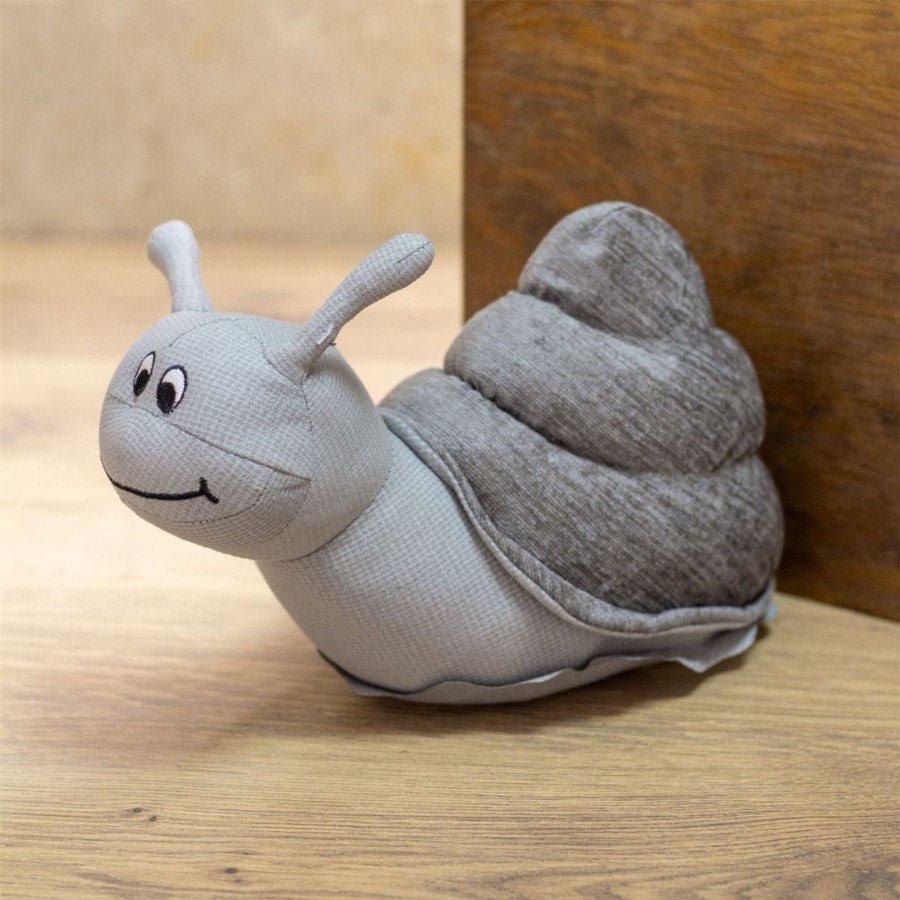 Home Accessories Carousel Shop Animal Doorstops | Reginald Snail Doorstop | Grey Animal Door Stop Novelty Fabric Door Stopper