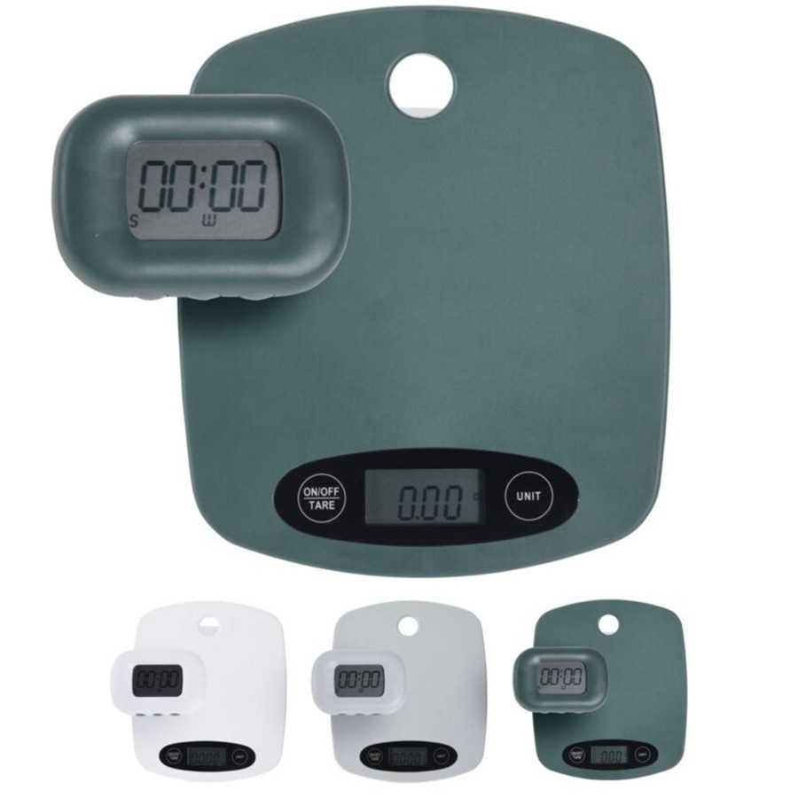 Kitchen & Dining Carousel Shop | Digital Weighing Scales With Egg Timer | Electronic Kitchen Scales Food Baking Scales Digital | 2 Piece Kitchen Gadgets