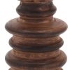 Celebrations Carousel Shop | Traditional Wooden Pillar Candle Holder ~ Decorative Candle Stick Holder