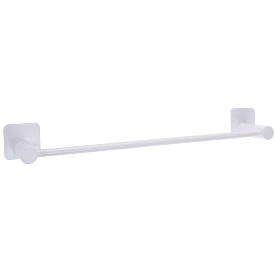 Home Accessories Carousel Shop Shelving & Hooks | 42Cm White Metal Bathroom Towel Holder | Wall Mounted Towel Bar Steel Towel Rail | Metal Towel Rack White Bathroom Accessories