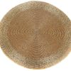 Kitchen & Dining Carousel Shop | Round Gold Furniture Dining Table Woven Glass Bead Placemat 30Cm