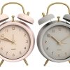 Home Accessories Carousel Shop Clocks | Lovely Retro Style Matt Metal Bell Alarm Clock