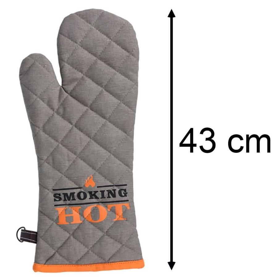 Kitchen & Dining Carousel Shop | Smoking Hot Single Barbecue Grill Heat Resistant Oven Glove | Protective Safety Bbq Mitt Grill Glove | Heat Resistant Kitchen Oven Mitt - Colour Varies One Supplied