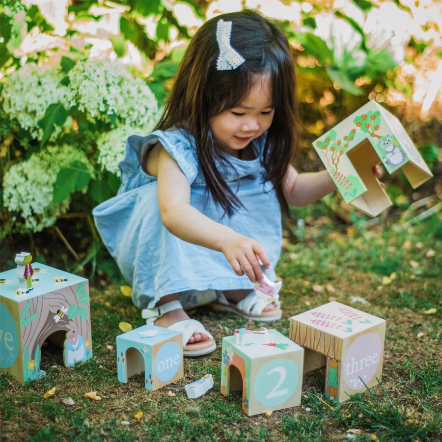 Baby & Child Carousel Shop Baby & Preschool Toys | Childrens Peter Rabbit Stacking Cubes Wooden Stacking Toys Baby Building Blocks