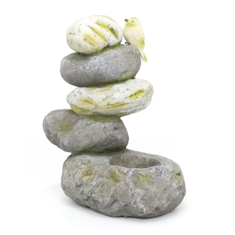 Home Accessories Carousel Shop Garden Decor | Rock Stack Garden Planter | Stone Pile Bird Plant Pot | Animal Planters Flower Pots - Design Varies One Supplied