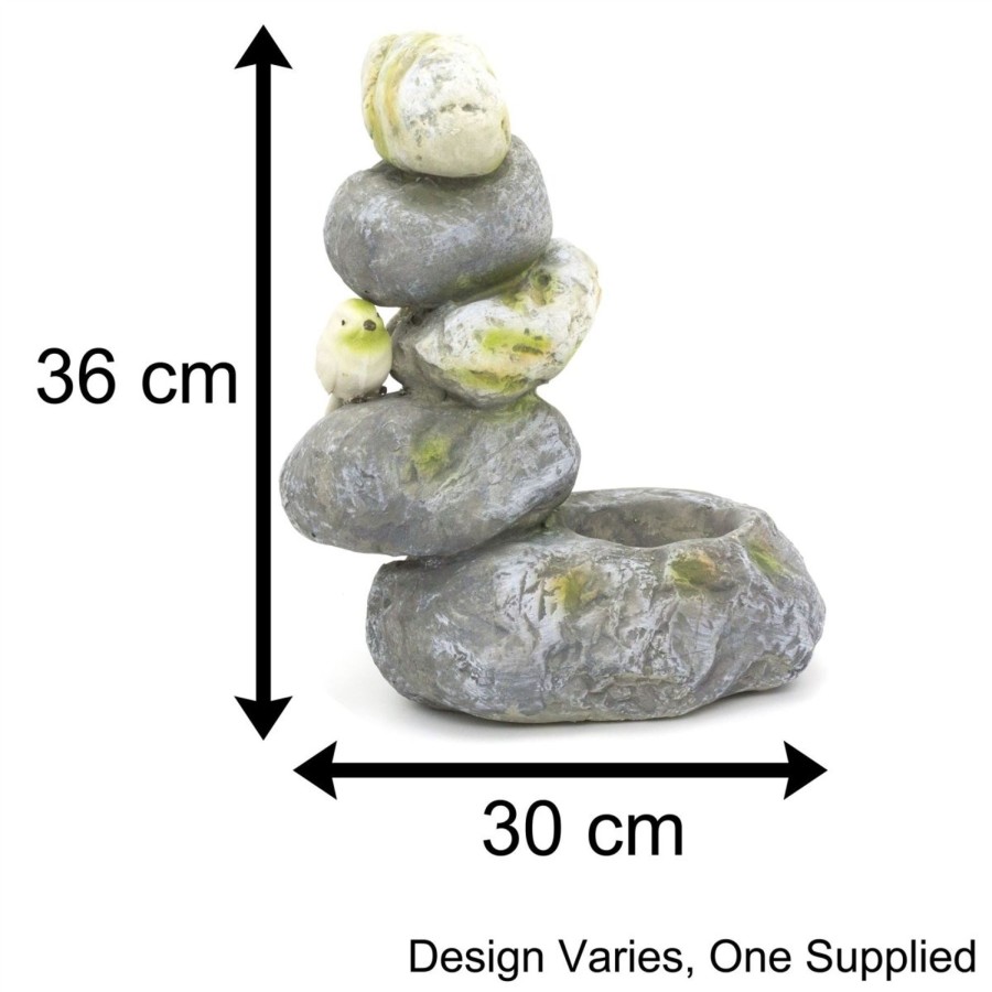 Home Accessories Carousel Shop Garden Decor | Rock Stack Garden Planter | Stone Pile Bird Plant Pot | Animal Planters Flower Pots - Design Varies One Supplied