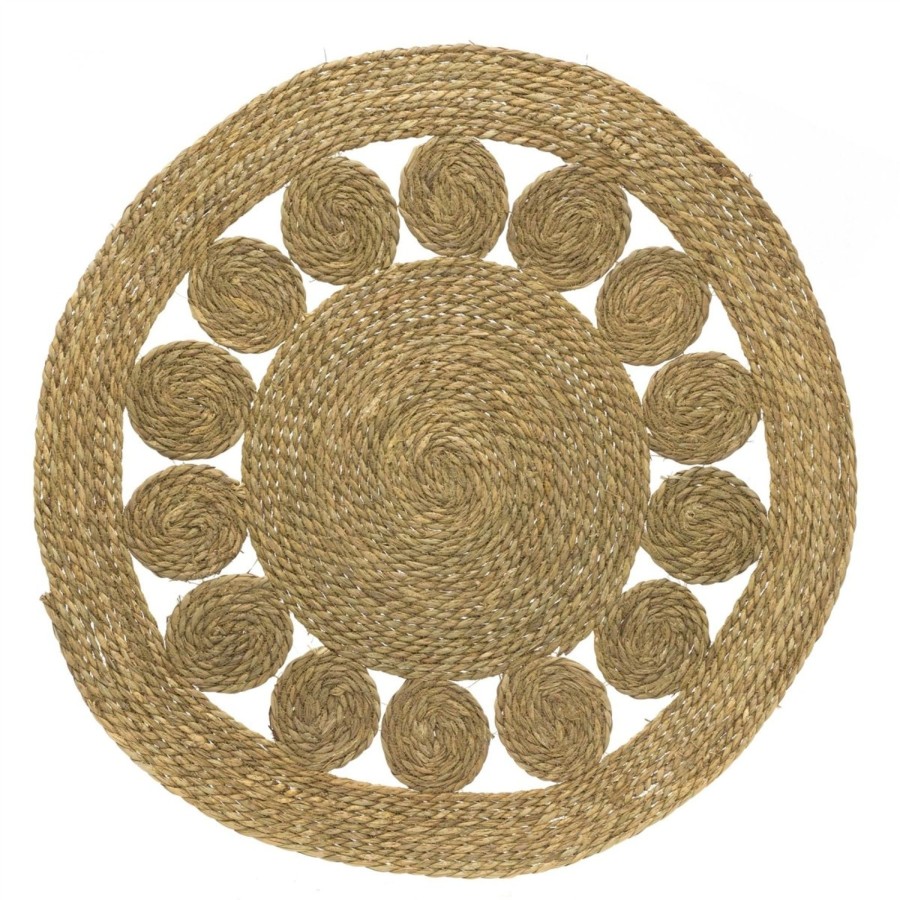 Home Accessories Carousel Shop Soft Furnishings & Rugs | 80Cm Round Bohemian Rug Braided Area Rug | Woven Rugs Entrance Rug Round Scatter Rugs | Woven Braided Area Rugs