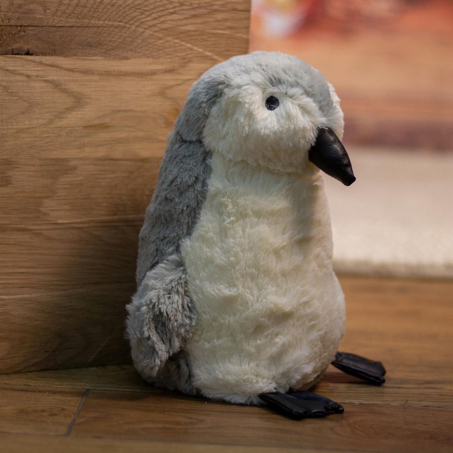 Home Accessories Carousel Shop Animal Doorstops | Take Me Home Plush Penguin Doorstop ~ Decorative Door Stop Grey