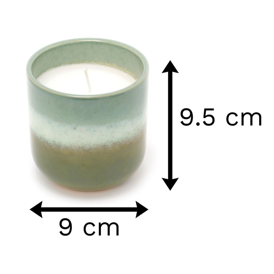 Home Accessories Carousel Shop Candles & Tealights | Ombre Glaze Ceramic Holder With Scented Candle | Eucalyptus Fragrance Candle And Pot | Decorative Candles