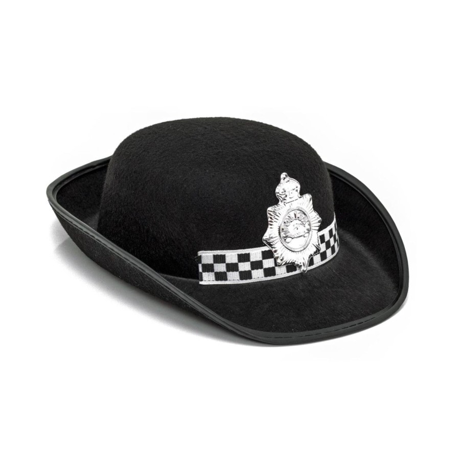 Baby & Child Carousel Shop Dressing Up | Adult Police Woman Hat | Fancy Dress Wpc Police Hat With Checked Band And Badge