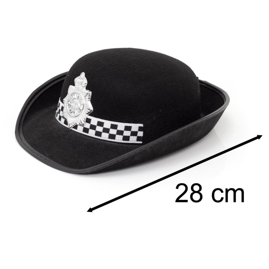 Baby & Child Carousel Shop Dressing Up | Adult Police Woman Hat | Fancy Dress Wpc Police Hat With Checked Band And Badge