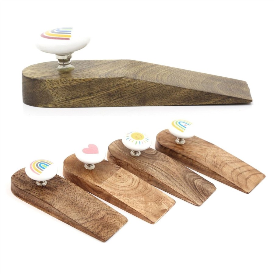 Home Accessories Carousel Shop Plain Doorstops | Childrens Wooden Doorstop Wedge | Decorative Door Wedge For Nursery Kids Room