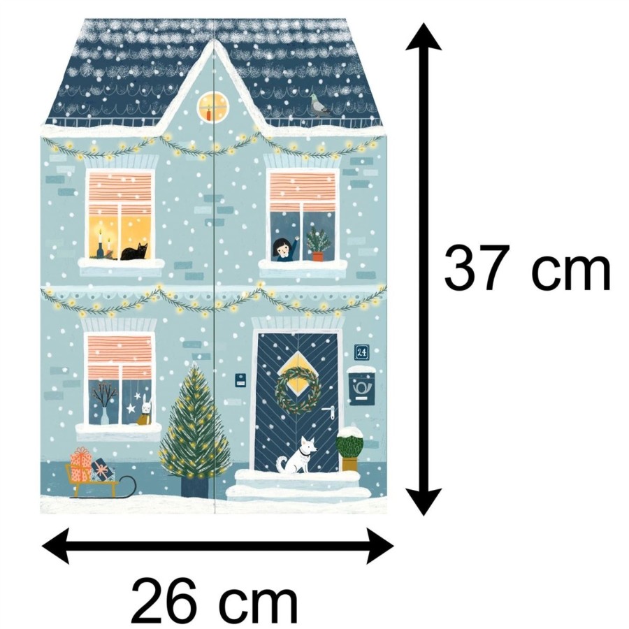 Celebrations Carousel Shop | 3D Fold Out House Advent Calendar | Freestanding Christmas Advent Calendar | Home Picture Advent Calendar