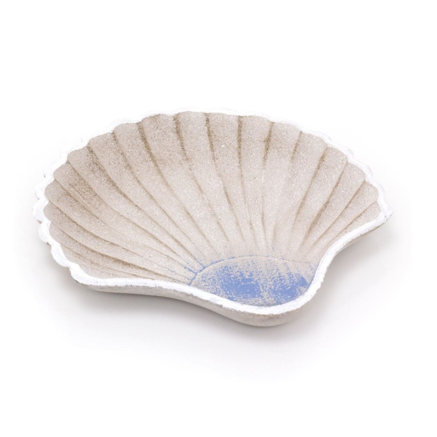 Home Accessories Carousel Shop Decorative Accessories | Nautical Wooden Shell Tray Jewellery Dish Rustic Seashell Trinket Dish Key Bowl