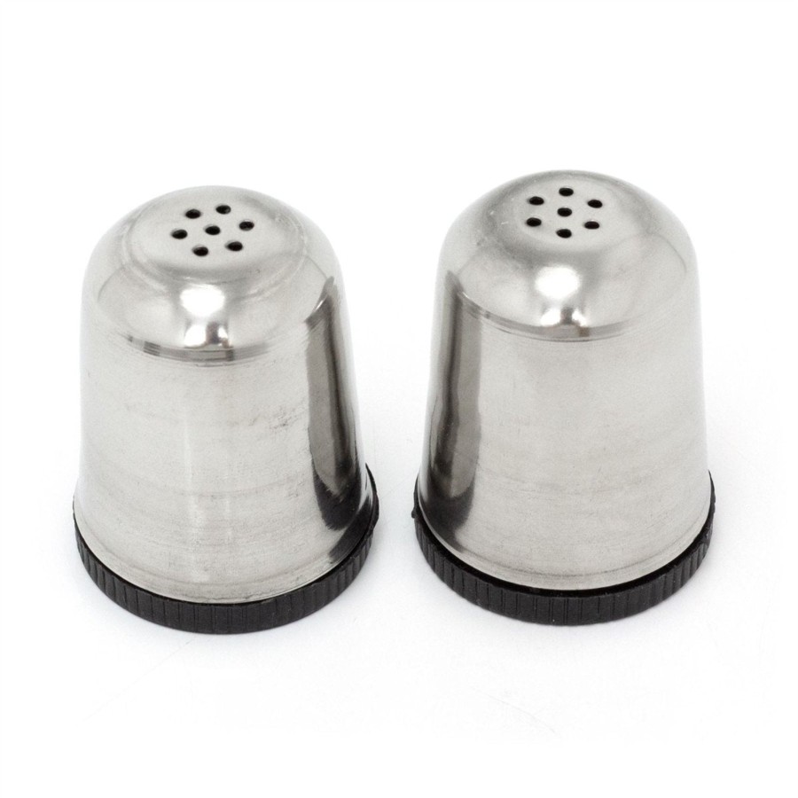 Kitchen & Dining Carousel Shop | Classic Stainless Steel Salt & Pepper Set | 2-Piece Retro Salt & Pepper Shakers