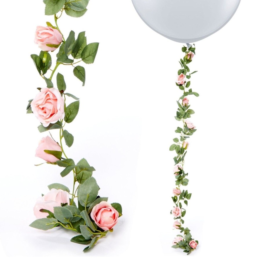 Celebrations Carousel Shop | 175Cm Artificial Rose Garland Flower | Faux Indoor Hanging Flower Decorations | Fake Pink Floral Garland Festoon