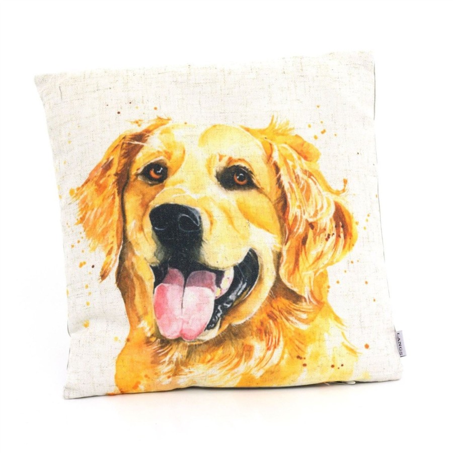 Home Accessories Carousel Shop Soft Furnishings & Rugs | Golden Retriever Scatter Cushion | Fabric Filled Sofa Cushion | Bed Throw Pillow With Cover - 35Cm