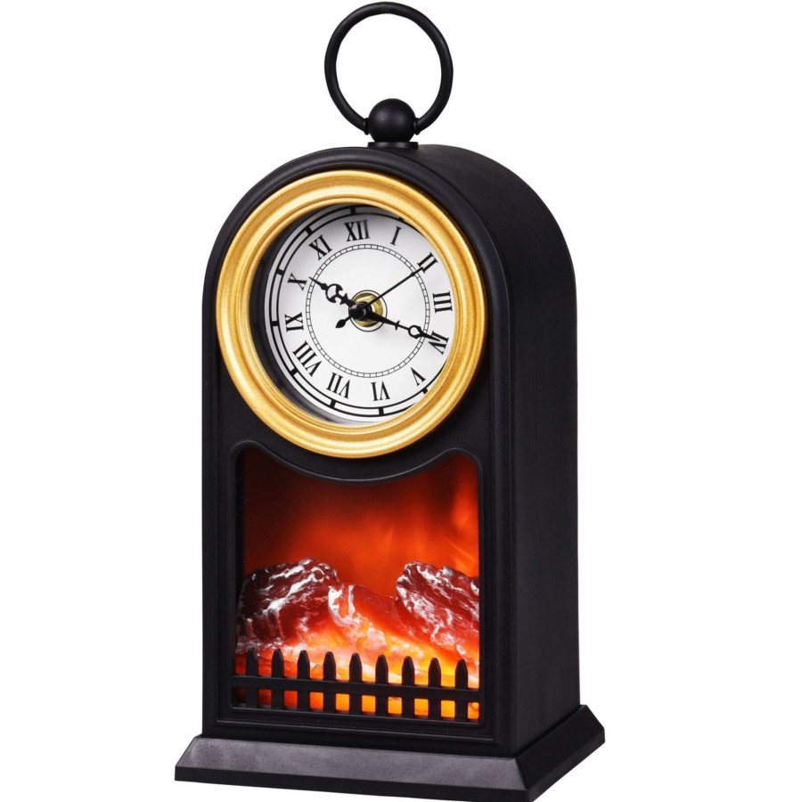 Home Accessories Carousel Shop Clocks | Led Fireplace Lantern Mantle Clock | Battery Operated Lamp | Decorative Lights Hanging Ornaments