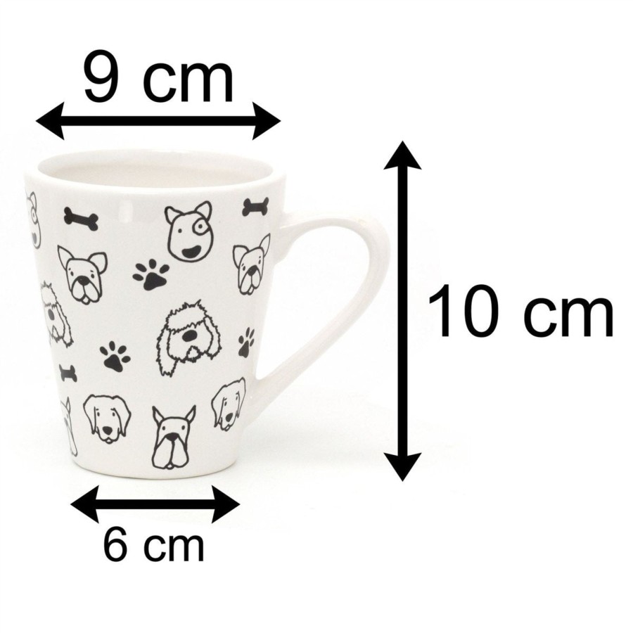 Kitchen & Dining Carousel Shop | It'S A Dog Life White Ceramic Coffee Mug | Novelty Puppy Canine Tea Cup | Hot Drinks Mugs Cups Dog Lover Gift