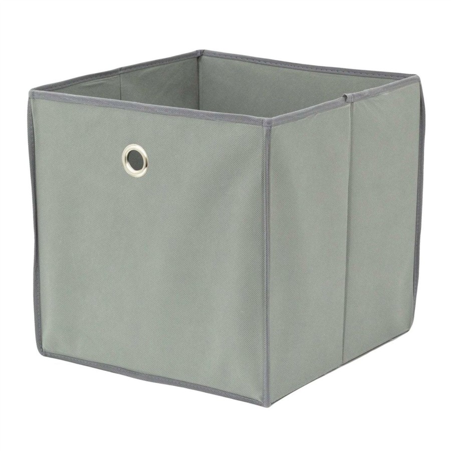 Home Accessories Carousel Shop Boxes & Baskets | Grey Fabric Storage Box | Foldable Storage Cube Open Top Storage Basket 30X30Cm