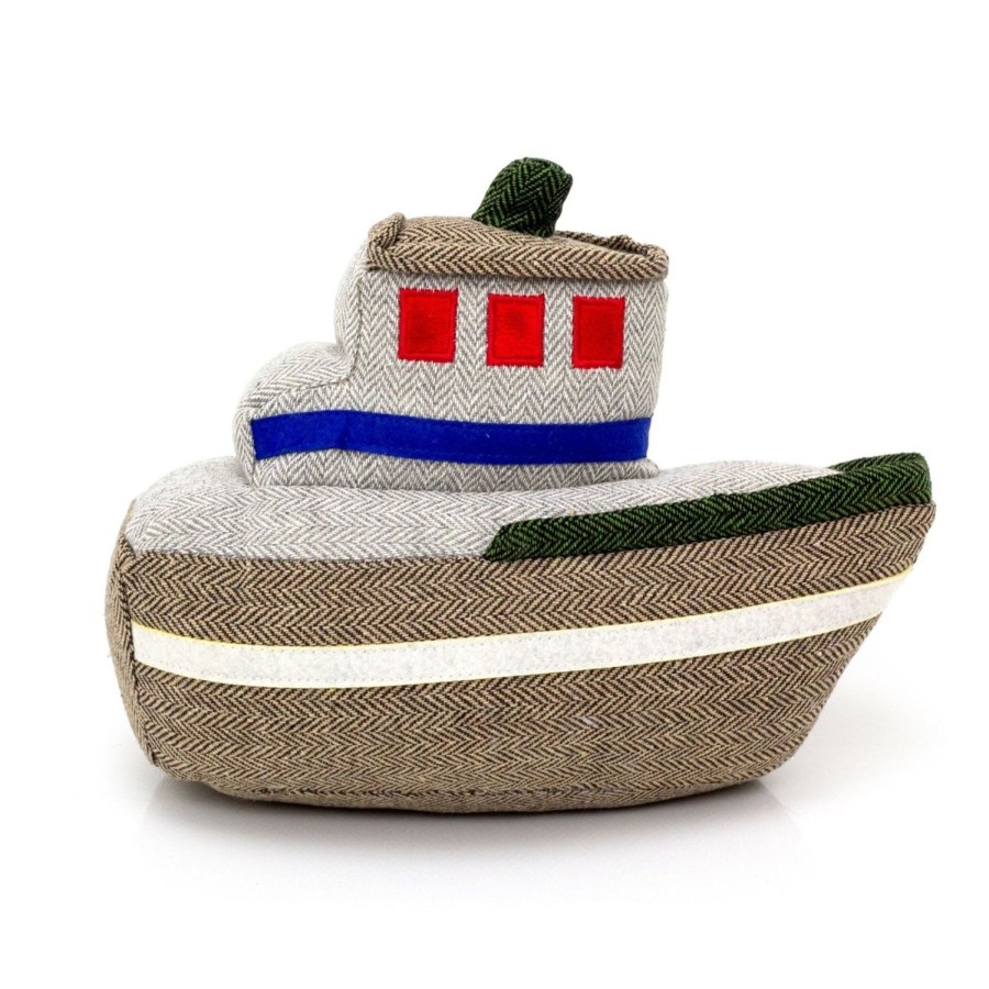 Home Accessories Carousel Shop Nautical Doorstops | Nautical Boat Shaped Doorstop | Decorative Fabric Coastal Ship Door Stop